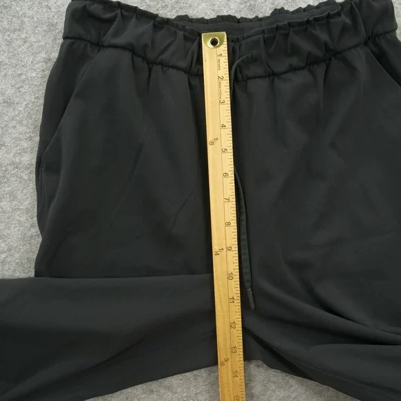 Lululemon Pants Womens 8 Black Keep Moving Active Elastic Waist Relaxed Leg - Picture 8 of 11